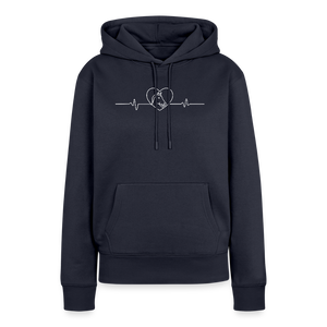 Herzschlag Pferd / Pferdeliebe / Damen Premium Hoodie - Navy