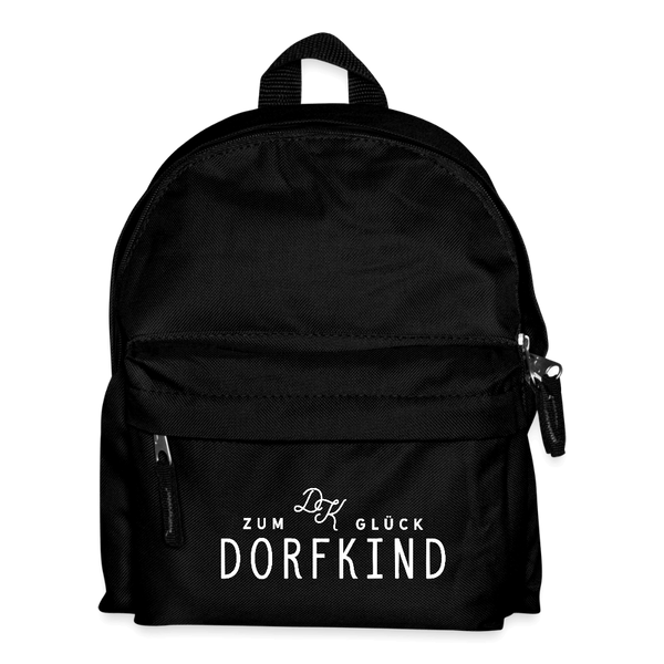 Zum Glck Dorfkind / Kinder Rucksack - Schwarz