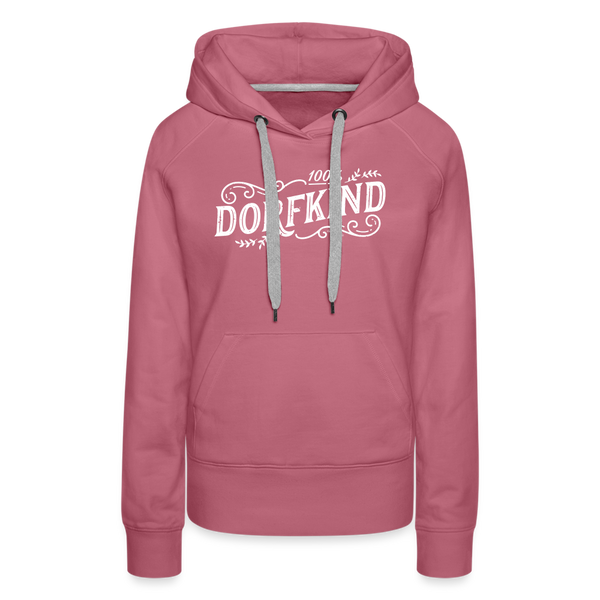 100% Dorfkind / Damen Premium Hoodie - Malve