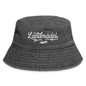 Lanmädel / Vintage Bucket Hat - Vintage Schwarz