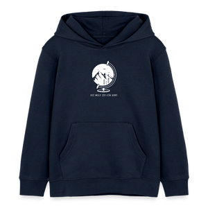 Die Welt ist ein Dorf / Kinder Organic Hoodie - Navy