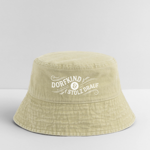 Dorfkind und stolz drauf / Vintage Bucket Hat - Vintage Beige