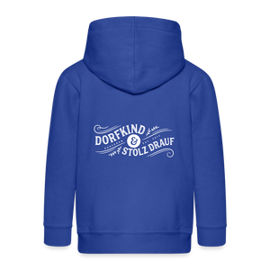 Dorfkind und stolz drauf / Kinder Premium Kapuzenjacke - Royalblau