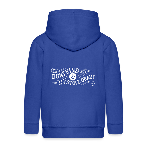 Dorfkind und stolz drauf / Kinder Premium Kapuzenjacke - Royalblau