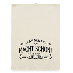 Landluft macht schön - hier der Beweis / Geschirrtuch Organic - Natur