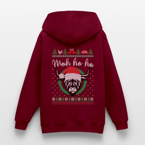 Weihnachten Kuh Moh Ho ho / Teenager Premium Hoodie - Bordeaux