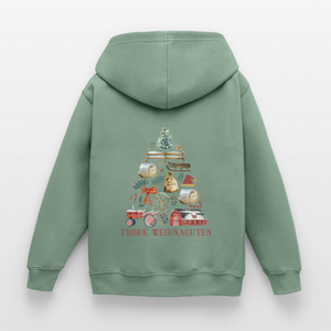 Frohe Weihnachten - Weihnachtsbaum / Kinder Premium Hoodie - Graugrün
