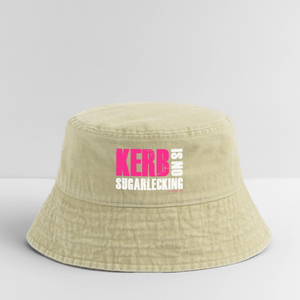 Kerb is no sugarlecking / Vintage Bucket Hat - Vintage Beige