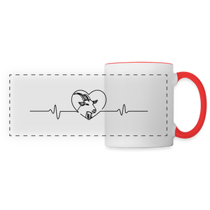 Herzschlag Ziege / Tasse - Weiß/Rot