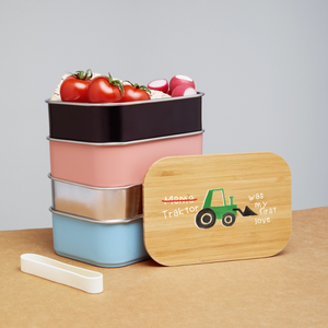Brotdose zur Einschulung mit Traktor - witziges Motiv Bauernhof - Dorfkram®