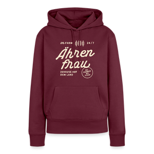 Ährenfrau / Frauen Premium Hoodie - Burgunderrot