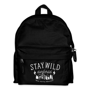 Stay wild / Kinder Rucksack - Schwarz