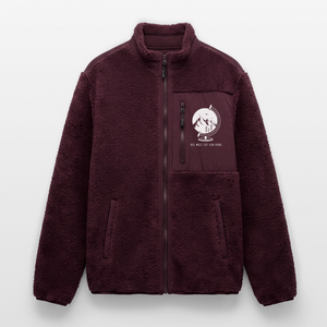 Die Welt ist ein Dorf / Organic Sherpajacke Teddy Fleece - Maroon