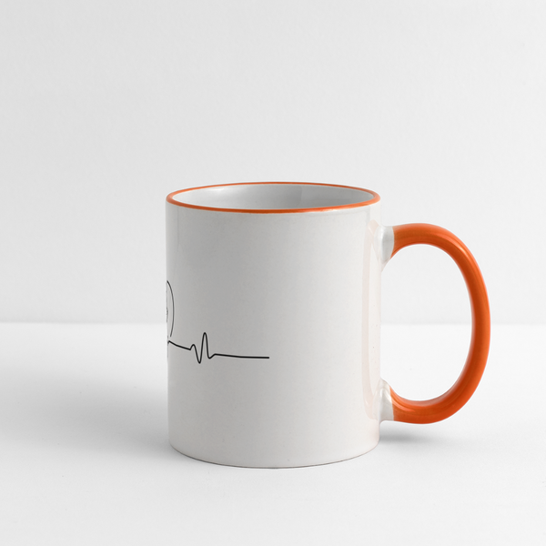 Herzschlag Ziege / Tasse - Weiß/Orange