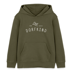 Zum Glück Dorfkind / Kinder Organic Hoodie - Khaki