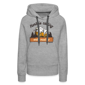 Kerb is calling and i must go / Damen Premium Hoodie - Grau meliert