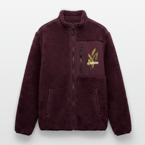Getreide WEizen Ähre / Unisex Sherpajacke - Maroon