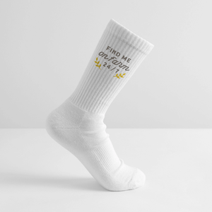 Tennissocken für Landwirt - Find me on farm 24-7 - Dorfkram®