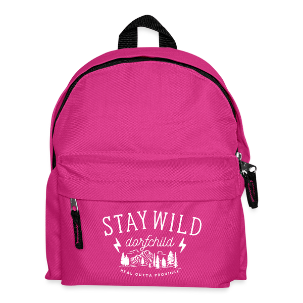 Stay wild / Kinder Rucksack - Fuchsia