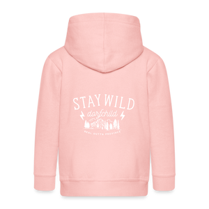 Stay wild Dorfchild / Kinder Premium Kapuzenjacke - Kristallrosa