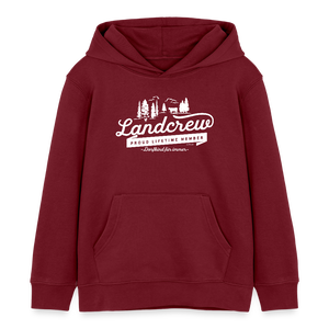 Landcrew - Dorfkind für immer / Kinder Organic Hoodie - Burgunderrot