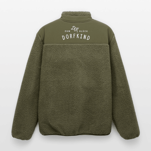 Zum Glück Dorfkind / Organic Sherpajacke Teddy Fleece - Khaki