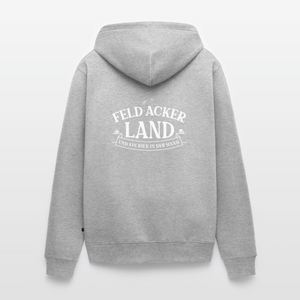 Feld Acker Land und ein Bier in meiner Hand / Männer Premium Kapuzenjacke - Grau meliert