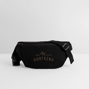 Zum Glück Dorfkind / Gürteltasche (organic) - Schwarz