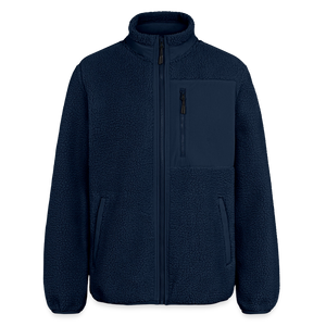 Zum Glück Dorfkind / Relaxed Fit Unisex Sherpajacke von Stanley/Stella - Navy
