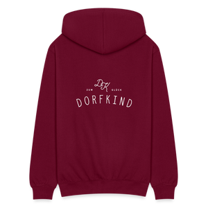 Zum Glück Dorfkind / Herren Premium Sweatjacke - Bordeaux