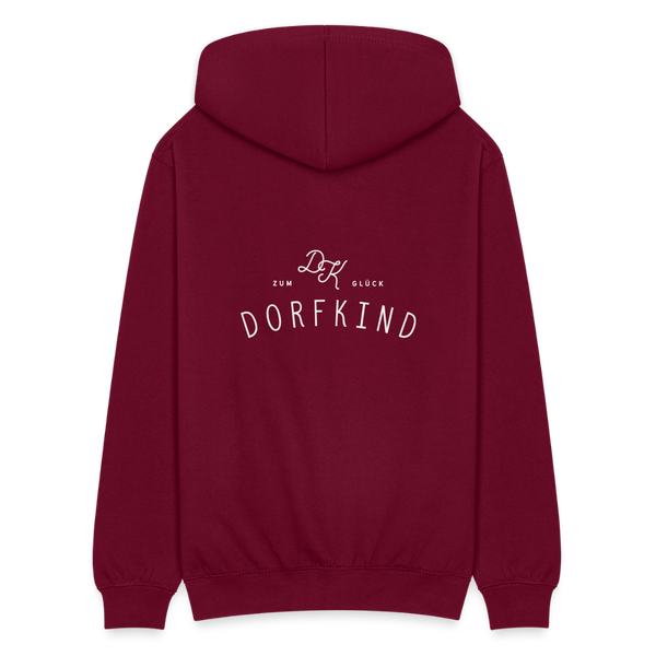 Zum Glück Dorfkind / Herren Premium Sweatjacke - Bordeaux