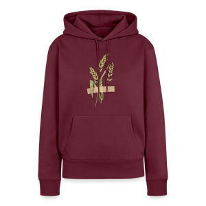 Getreide / Weizen / Ährenfrau / Damen Premium Hoodie - Burgunderrot