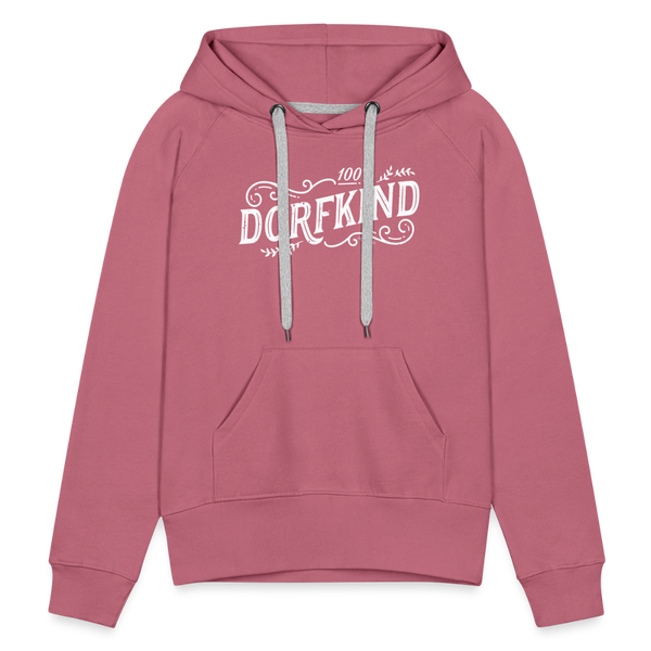 100% Dorfkind / Damen Premium Hoodie - Malve