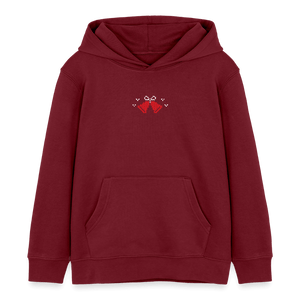Weihnachtskuh Mo Ho Ho / Kinder Organic Hoodie - Burgunderrot