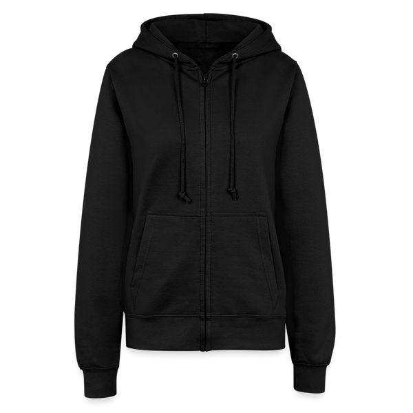 Die Welt ist ein Dorf / Damen Premium Sweatjacke - Schwarz