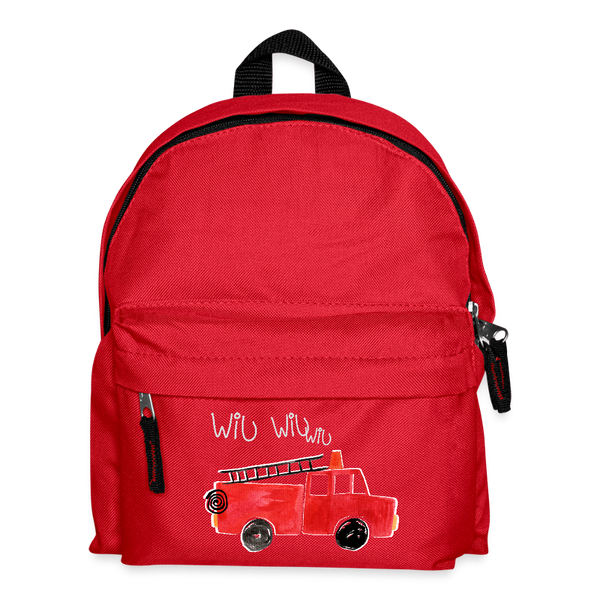 Feuerwehr / Kinder Rucksack - Rot