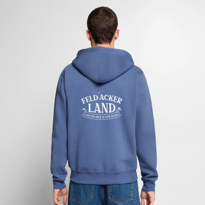 Feld Acker Land und ein Bier in meiner Hand / Männer Premium Kapuzenjacke - Taubenblau
