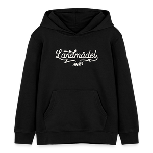 Landmädel / Kinder Organic Hoodie - Sonderedition - Schwarz