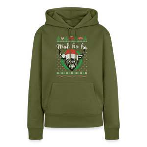 Weihnachtskuh Mo ho ho / Damen Premium Hoodie - Khaki