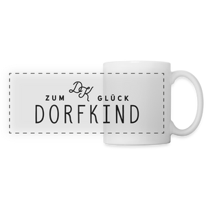 Zum Glück Dorfkind / Tasse - Weiß