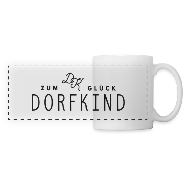 Zum Glück Dorfkind / Tasse - Weiß