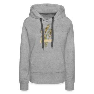 Getreide / Weizen / Ährenfrau / Damen Premium Hoodie - Grau meliert