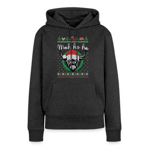 Weihnachtskuh Mo ho ho / Damen Premium Hoodie - Anthrazit meliert