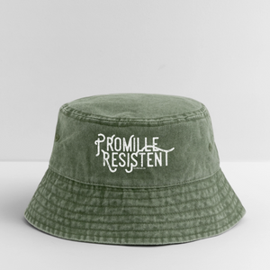 Promille Resistent / Vintage Bucket Hat - Olivgrün vintage