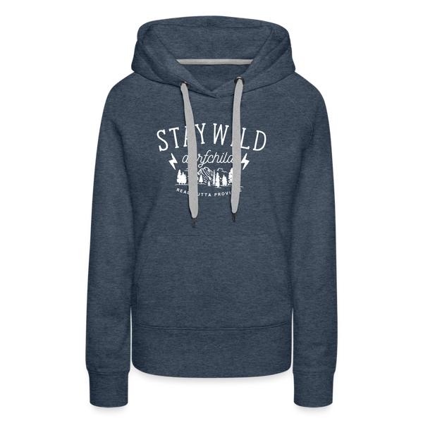 Stay Wild Dorfchild / Damen Premium Hoodie - Jeansblau