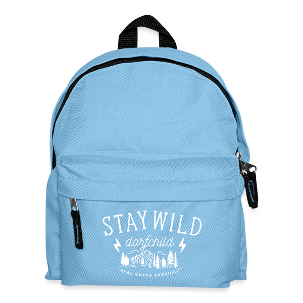 Stay wild / Kinder Rucksack - Hellblau