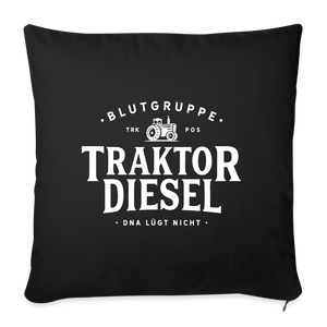Blutgruppe Traktordiesel / Kissenbezug - Schwarz