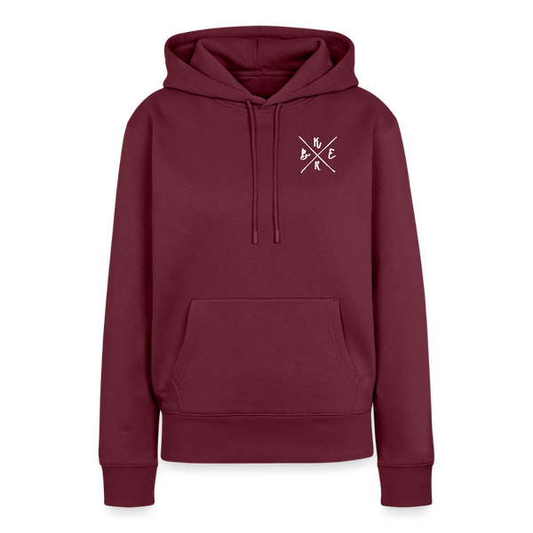 Kerb Badge / Damen Premium Hoodie - Burgunderrot