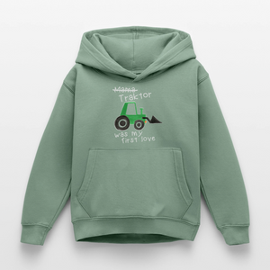 Traktorliebe / Kinder Premium Hoodie - Graugrün