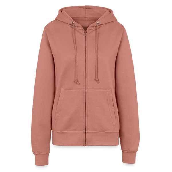 Leg Dich niemals mit einem Dorfkind an / Damen Premium Sweatjacke - Altrosa